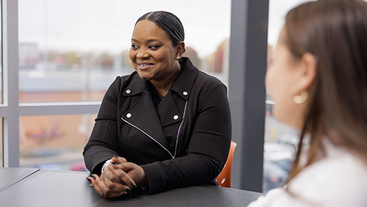 dr. eve-lynn clarke with student