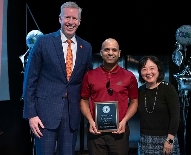 from left to right: dr. karl einolf, dr. naga musuniri, dr. lucy yang