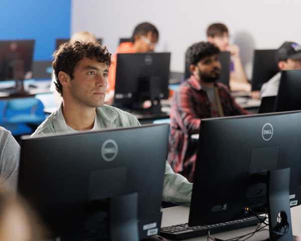 Students in computer lecture